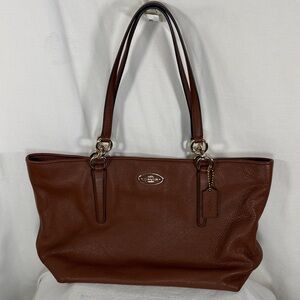 Coach Rich Brown Leather Tote
